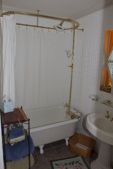 Claw-foot bath tub & shower